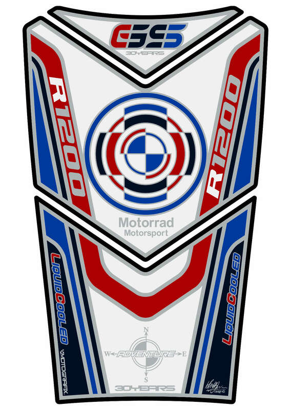 MOTOGRAFIX Tank Pad 3pcs Motorsport BMW R 1200 GS Adventure