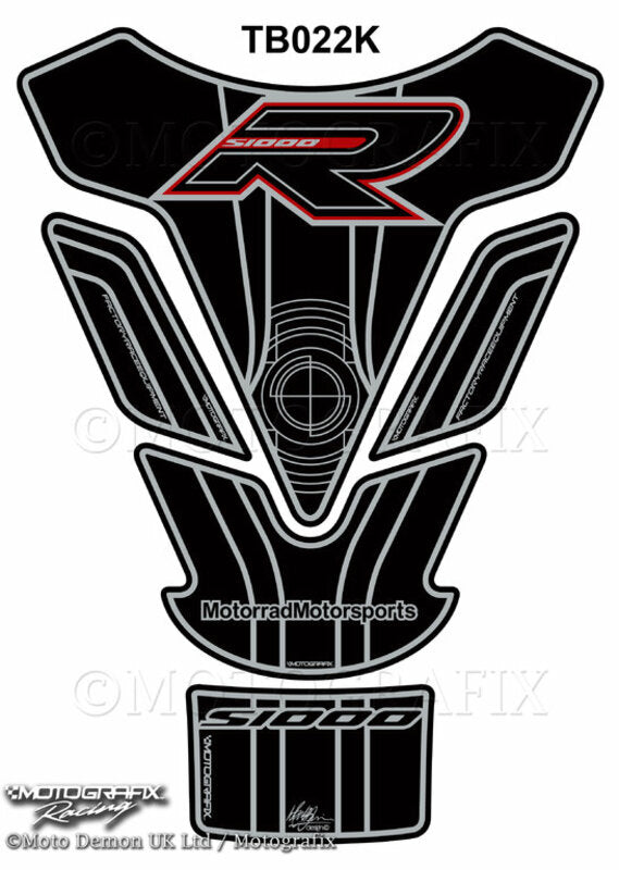 MOTOGRAFIX Tank Pad 5 Pieces Black BMW S1000R