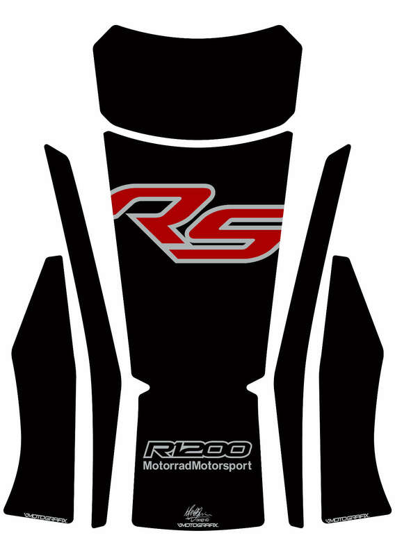 MOTOGRAFIX Tank Pad 4pcs Black/Red BMW R 1200 RS
