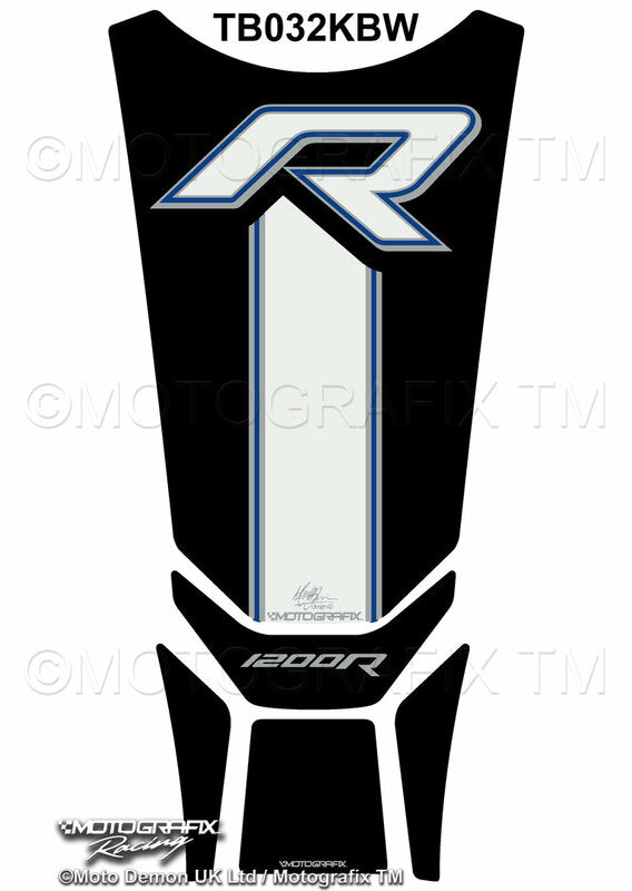 MOTOGRAFIX Tank Pad Black/White/Blue BMW R1200R