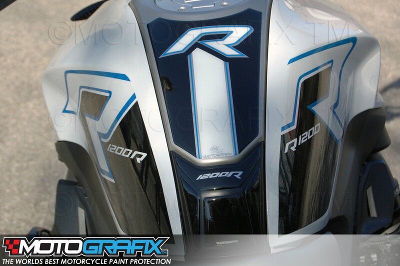 MOTOGRAFIX Tank Pad Black/White/Blue BMW R1200R