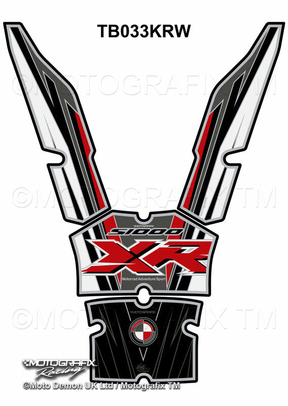 MOTOGRAFIX Tank Pad Black/White/Red BMW S1000XR