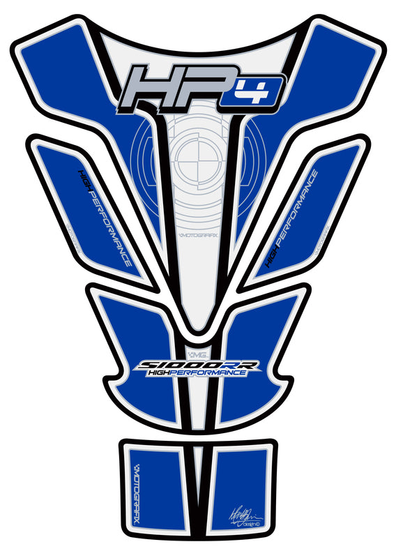 MOTOGRAFIX Tank Pad 5pcs Blue BMW HP4