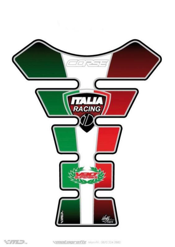 MOTOGRAFIX Tank Pad 1pc Italian Flag Ducati