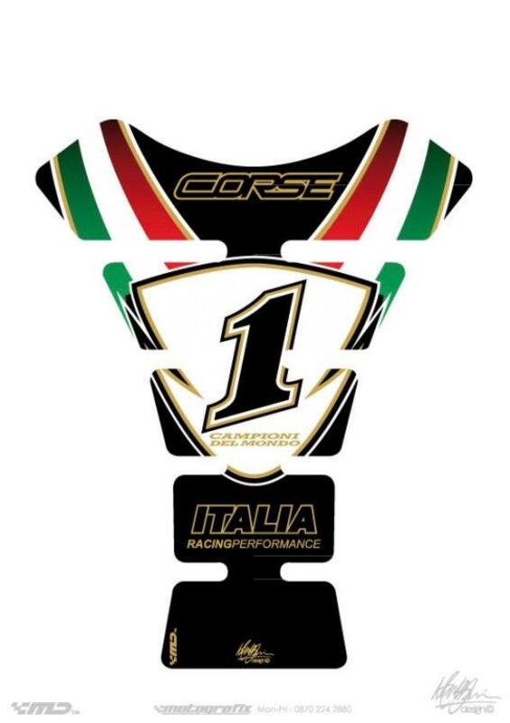 MOTOGRAFIX Tank Pad 1pc Black Ducati - 1060373