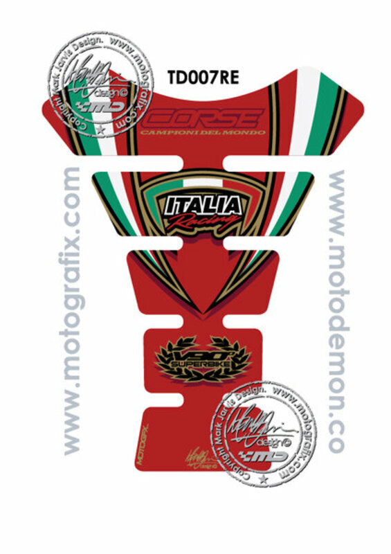 MOTOGRAFIX Tank Pad 1pc Red Ducati