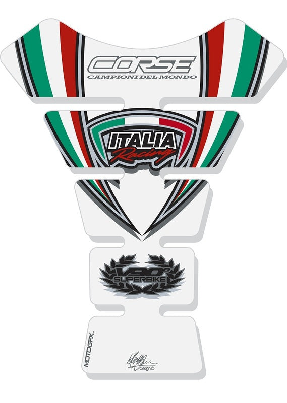 MOTOGRAFIX Tank Pad 1pc White Ducati