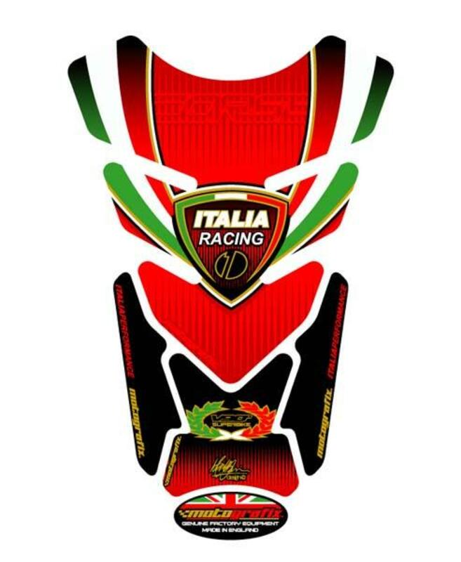 MOTOGRAFIX Tank Pad 4pcs Red Tricolour Ducati