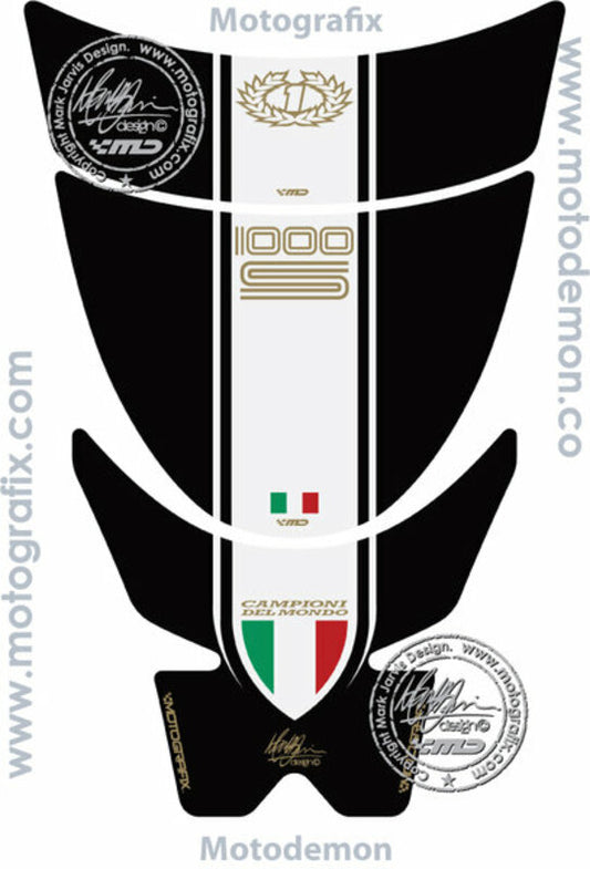 MOTOGRAFIX Tank Pad 2pcs Black Ducati Sport Classic