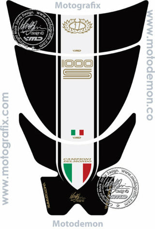 MOTOGRAFIX Tank Pad 2pcs Black Ducati Sport Classic