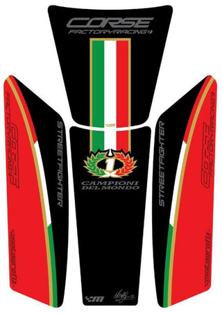 MOTOGRAFIX Tank Pad 4pcs Red Italia Ducati Streetfighter
