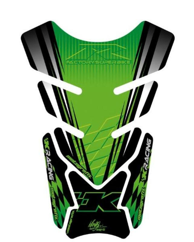 MOTOGRAFIX Tank Pad 4pcs Green Kawasaki