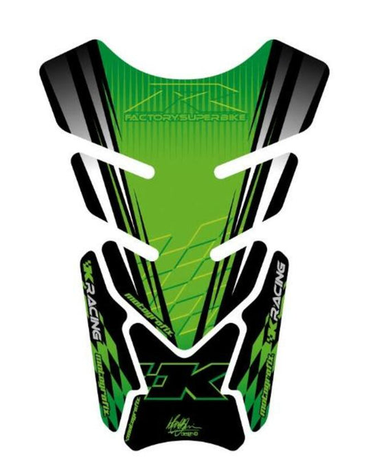 MOTOGRAFIX Tank Pad 4pcs Green Kawasaki