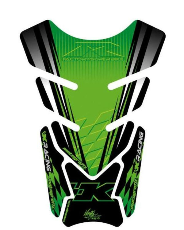 MOTOGRAFIX Tank Pad 4pcs Green Kawasaki
