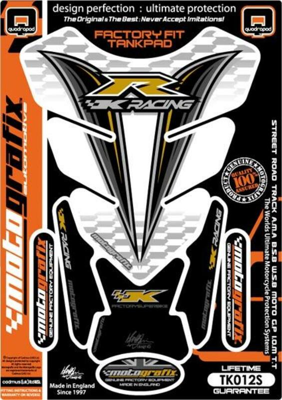 MOTOGRAFIX Tank Pad 4pcs White/Black/or Kawasaki