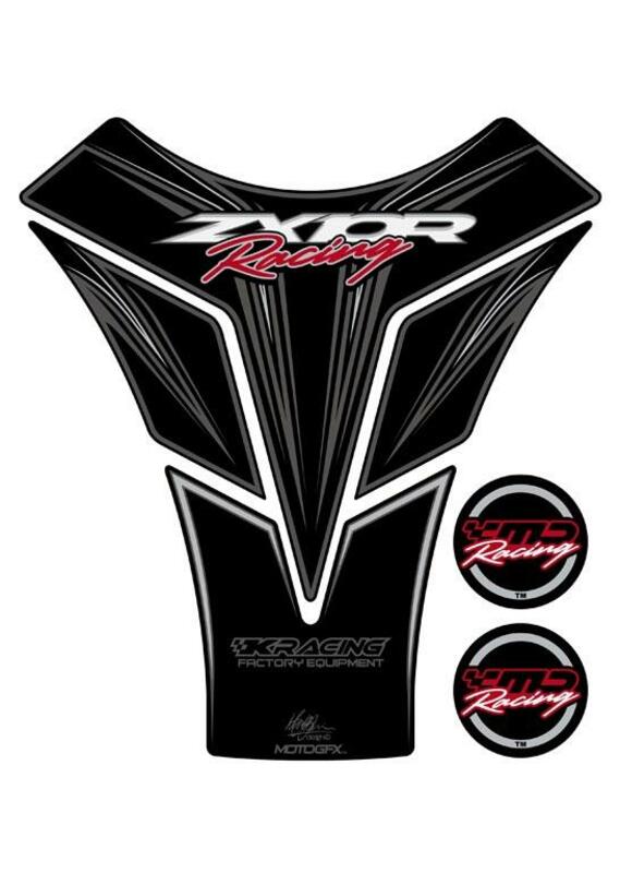 MOTOGRAFIX Tank Pad 4pcs Black Kawasaki ZX10R