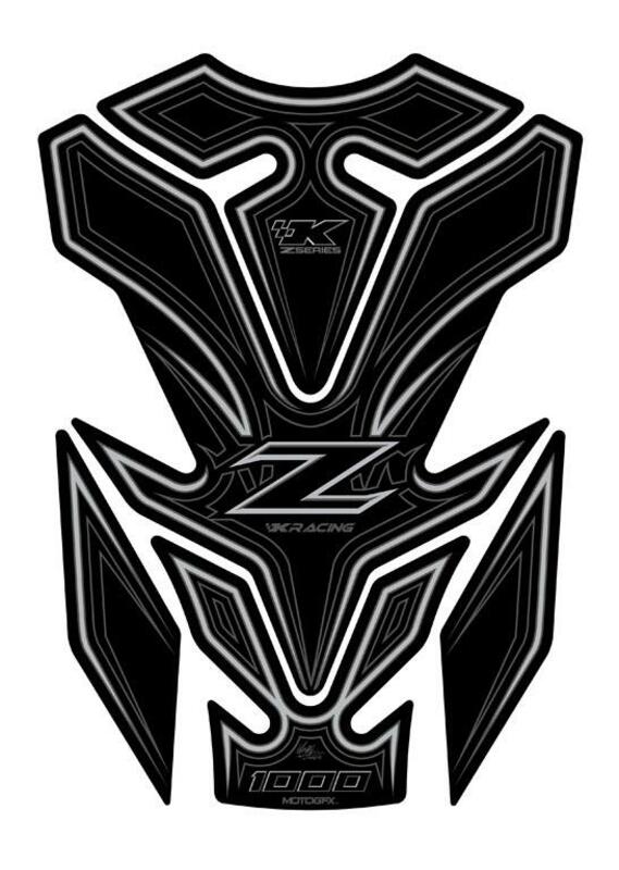 MOTOGRAFIX Tank Pad 5pcs Black Kawasaki Z1000SX