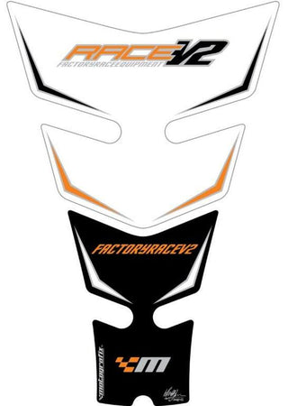 MOTOGRAFIX Tank Pad 2pcs White Factory KTM RC8