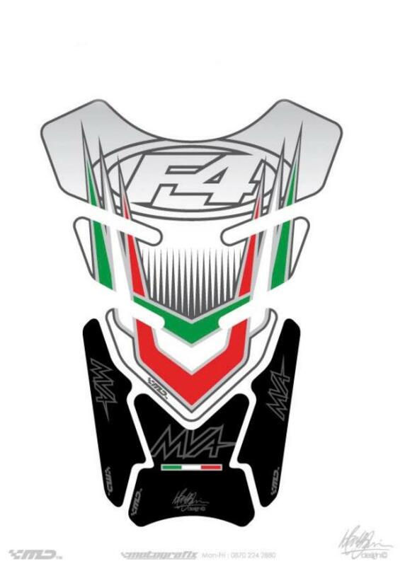 MOTOGRAFIX Tank Pad 4pcs White MV Agusta