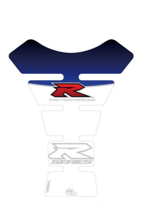 MOTOGRAFIX Tank Pad 1pc White/Blue Suzuki - 1060430