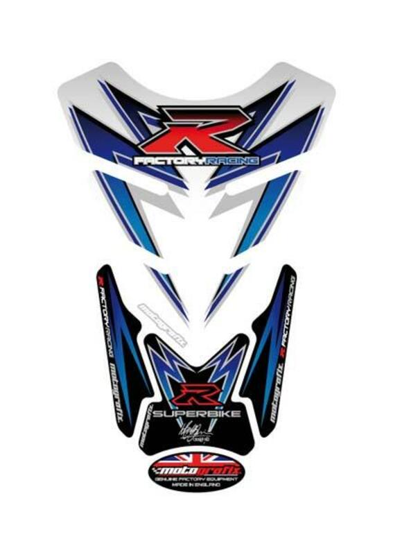 MOTOGRAFIX Tank Pad 4pcs White Suzuki