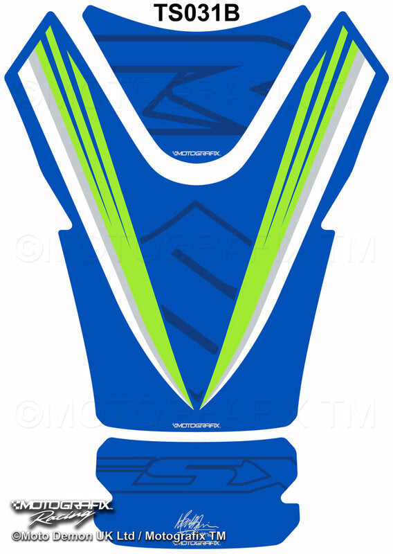 MOTOGRAFIX Tank Pad Blue Suzuki GSX-R1000