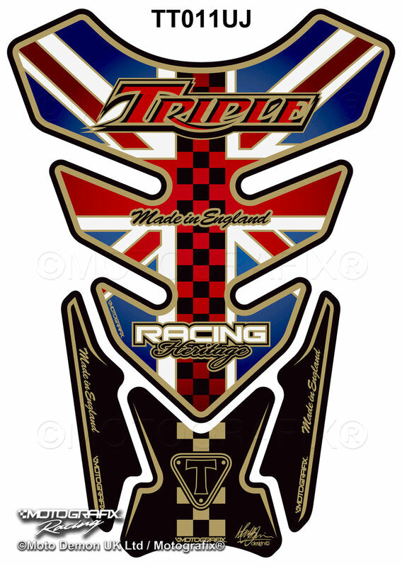 MOTOGRAFIX Tank Pad 4pcs Union Jack Triumph - 1060448
