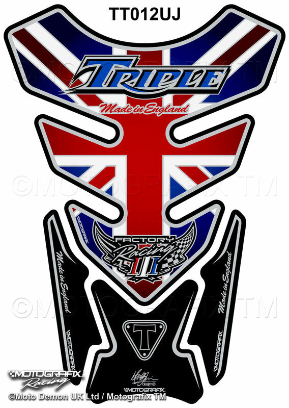MOTOGRAFIX Tank Pad 4pcs Union Jack Triumph - 1060449