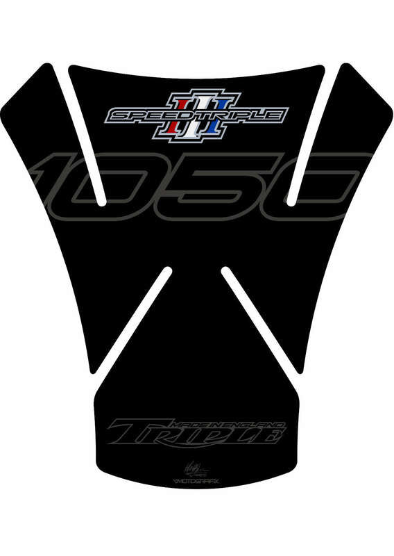 MOTOGRAFIX Tank Pad 1pcs Black Triumph Speed Triple 1050/1050 R