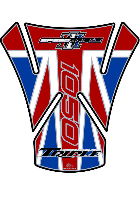 MOTOGRAFIX Tank Pad 1pcs Union Jack Triumph Speed Triple 1050/1050 R