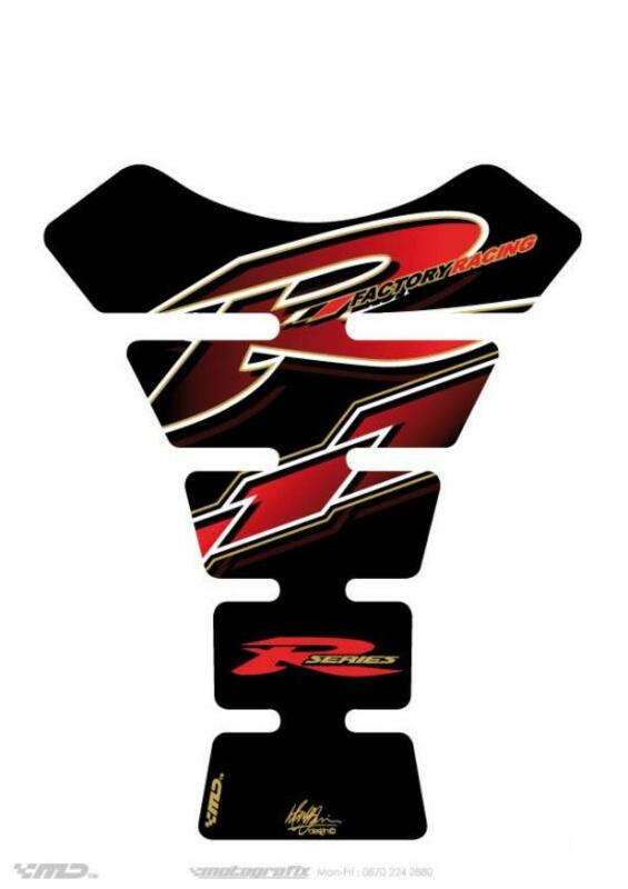 MOTOGRAFIX Tank Pad 1pc Black/Red Yamaha