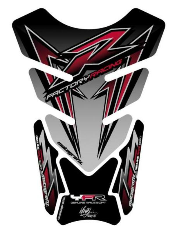 MOTOGRAFIX Tank Pad 4pcs Silver Yamaha