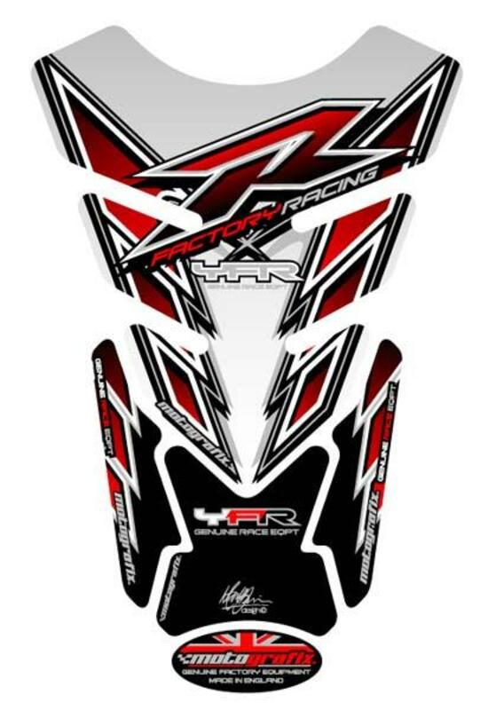 MOTOGRAFIX Tank Pad 4pcs White/Red/Black Yamaha