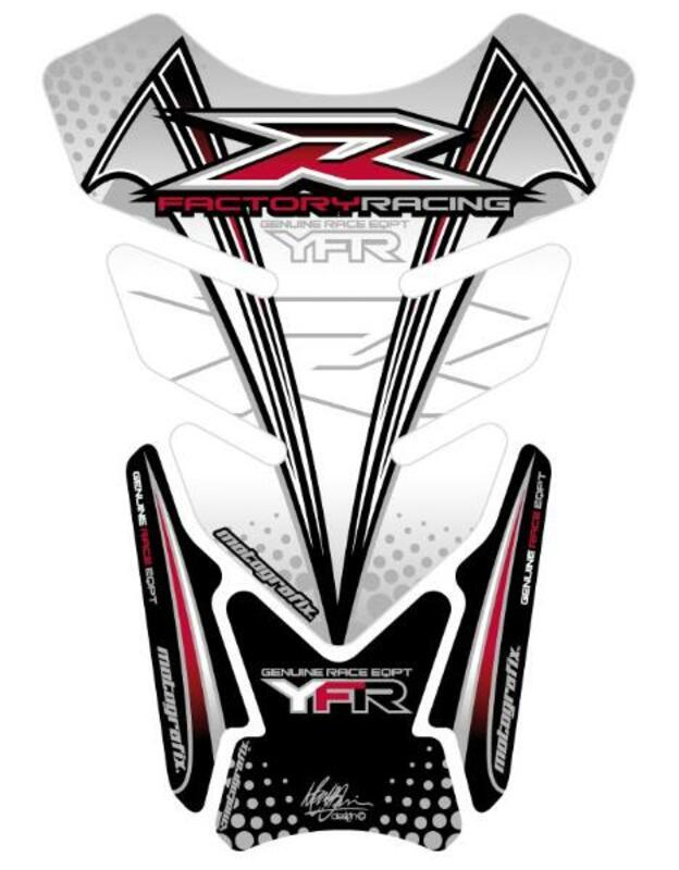 MOTOGRAFIX Tank Pad 4pcs White Yamaha