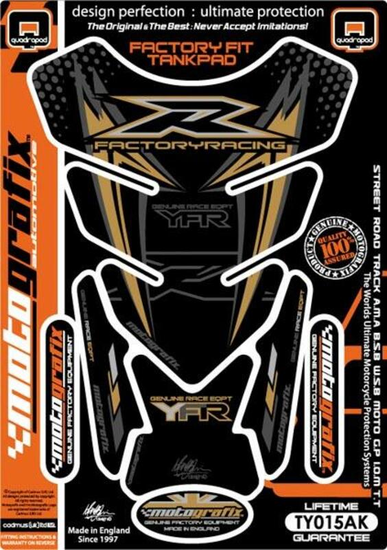 MOTOGRAFIX Tank Pad 4pcs Black/or Yamaha - 1060469