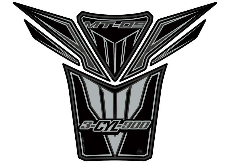 MOTOGRAFIX Tank Pad 6pcs Black/Silver Yamaha MT-09