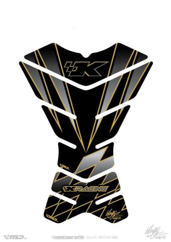 MOTOGRAFIX Tank Pad 3pcs Black  Kawasaki