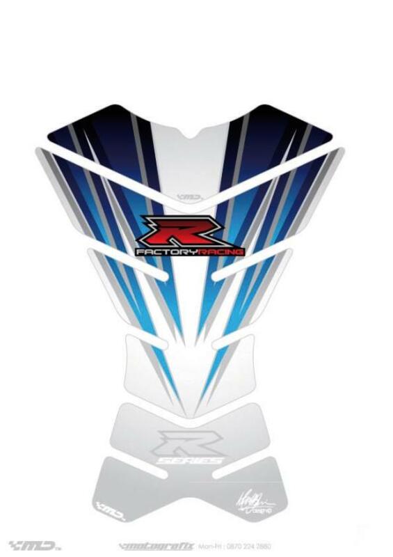 MOTOGRAFIX Tank Pad 3pcs White Suzuki