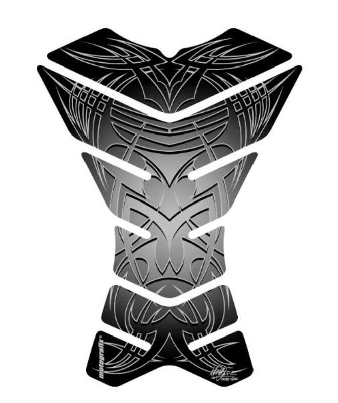 MOTOGRAFIX Tank Pad 3pcs Tribal Black/Silver Honda CBR