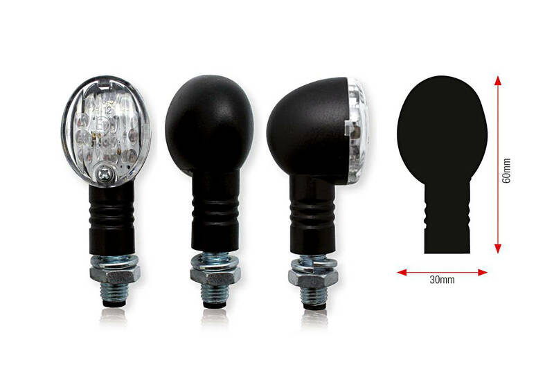 BIHR Bullet LED Indicators Black Universal