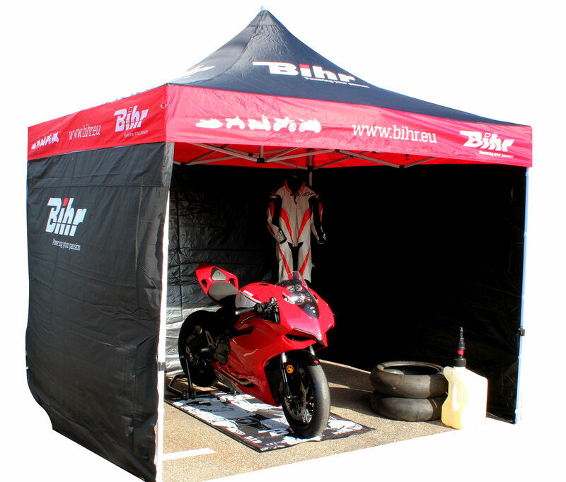 BIHR Home Track Race Tent 3x3m with 3 Removable Side Panels