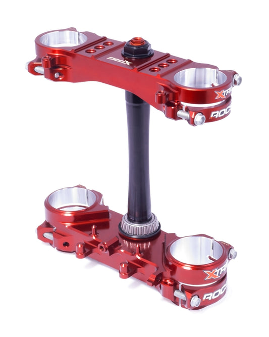 XTRIG ROCS Pro Supermotard Triple Clamp Offset Ã˜14-16mm Red Honda CRF250R/450R