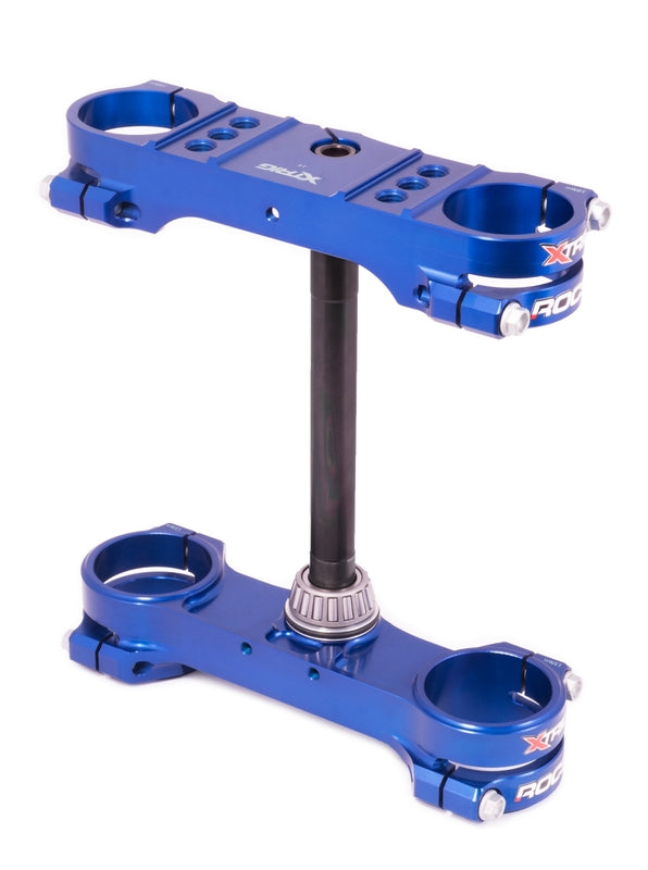 XTRIG ROCS Tech Triple Clamp Blue 22mm offset