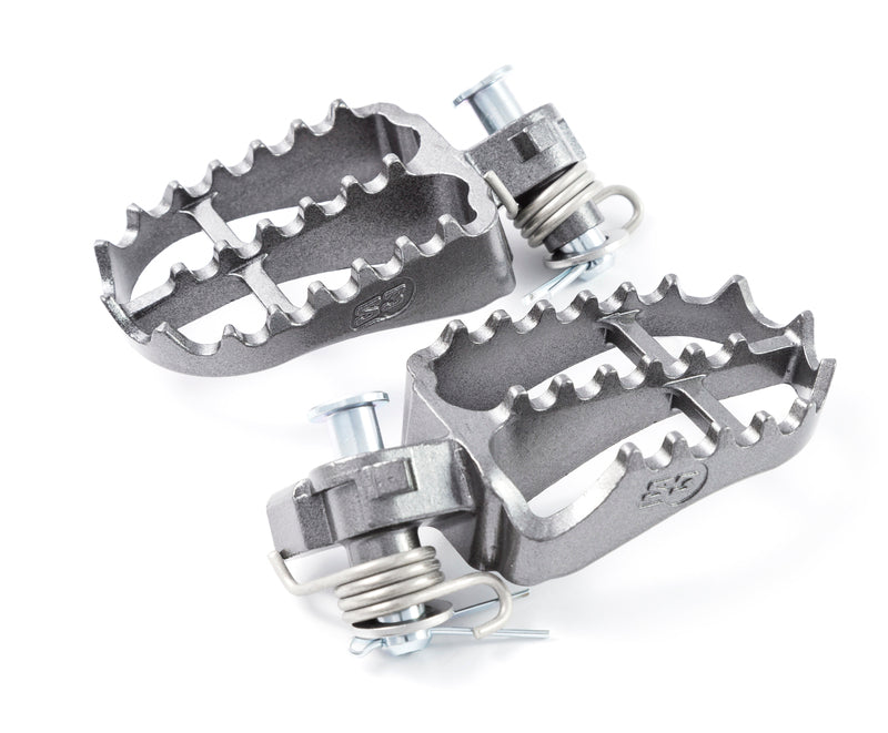 S3 Hard Rock Enduro Footrests Steel Titanium