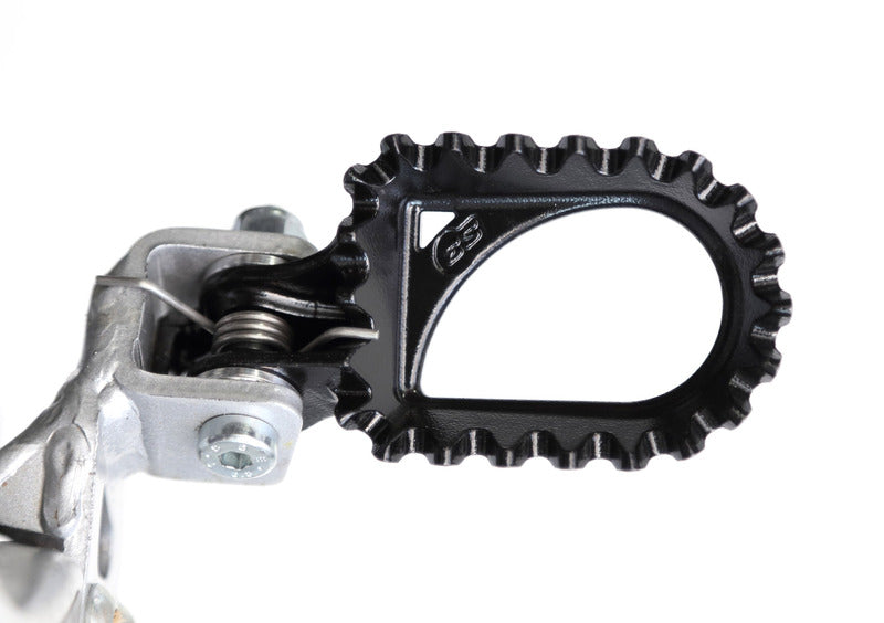 S3 Hard Rock Footrests +10mm Rear Position Steel Black