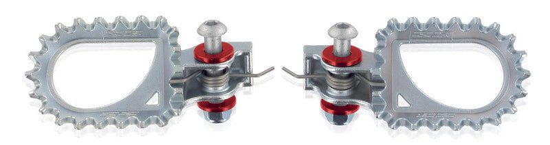 S3 Hard Rock Footrests Central Position Steel Silver