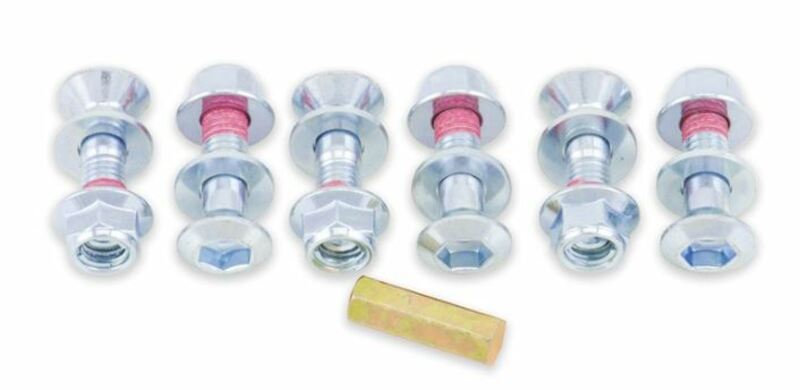 Kit of silver Bolt sprocket screws and nuts, by 6