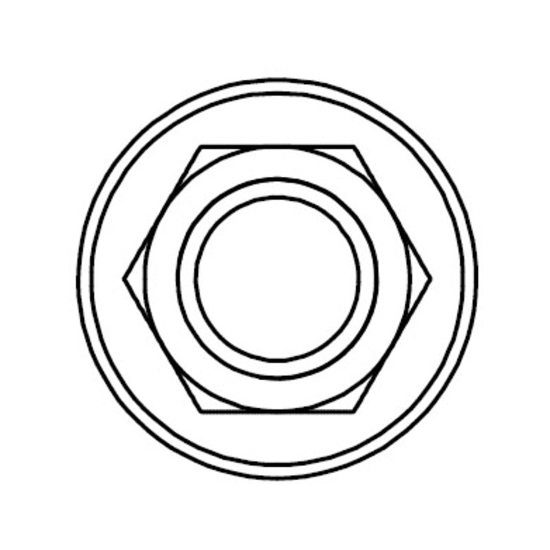 BOLT Flange Nut M6x1mm Head 10mm Steel 10 pieces