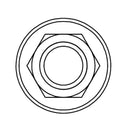 BOLT Flange Nut M8x1,25mm Head 12mm Steel 10 pieces