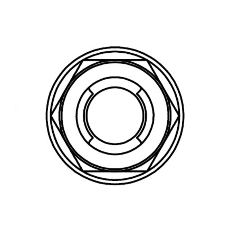 BOLT Flange Fuji-style Nut M6x1mm Head 10mm Steel 10 pieces